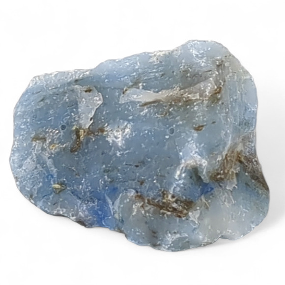 Pastel‎ Blue Black Swirl Art Glass Cullet Slag Glass #4M45 - Picture 5 of 6